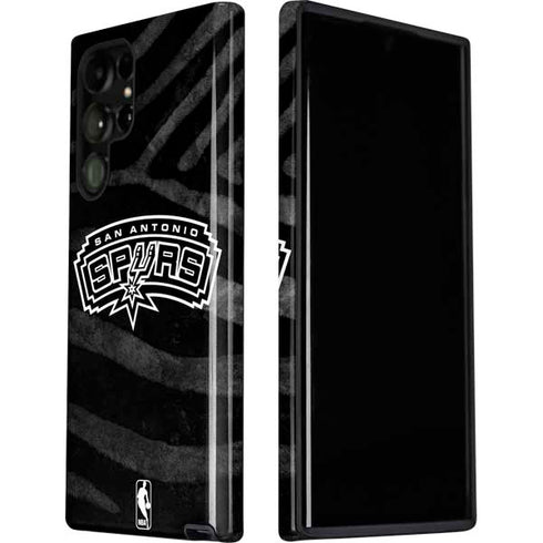 NBA San Antonio Spurs Black Animal Print Galaxy S22 Ultra Pro Case