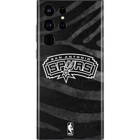 NBA San Antonio Spurs Black Animal Print Galaxy S22 Ultra Skin
