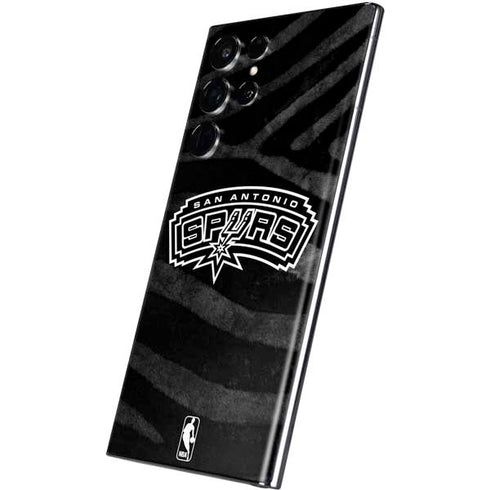 NBA San Antonio Spurs Black Animal Print Galaxy S22 Ultra Skin
