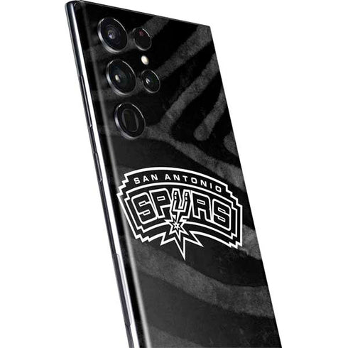 NBA San Antonio Spurs Black Animal Print Galaxy S22 Ultra Skin