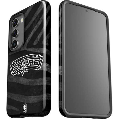 NBA San Antonio Spurs Black Animal Print Galaxy S23 Plus Pro Case