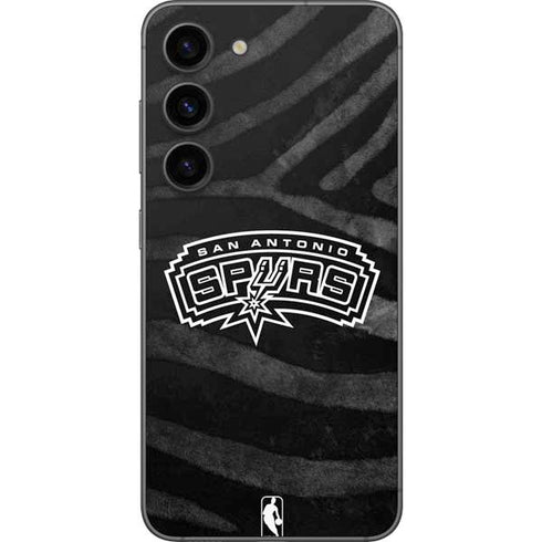 NBA San Antonio Spurs Black Animal Print Galaxy S23 Skin