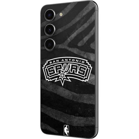 NBA San Antonio Spurs Black Animal Print Galaxy S23 Skin
