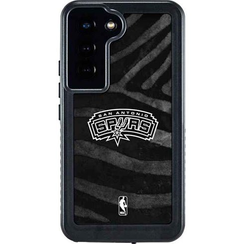 NBA San Antonio Spurs Black Animal Print Galaxy S23 Waterproof Case