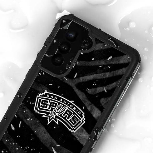NBA San Antonio Spurs Black Animal Print Galaxy S23 Waterproof Case