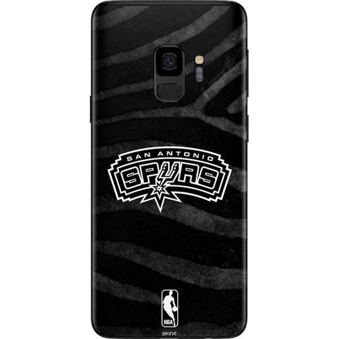 NBA San Antonio Spurs Black Animal Print Galaxy S9 Skin