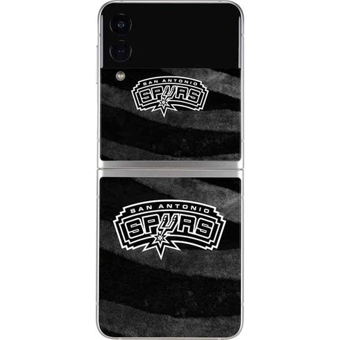 NBA San Antonio Spurs Black Animal Print Galaxy Z Flip3 5G Skin