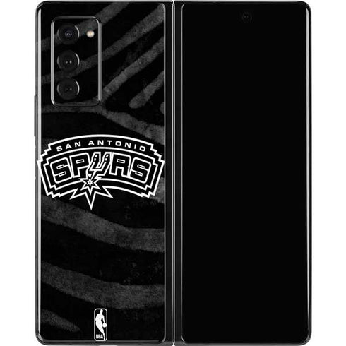 NBA San Antonio Spurs Black Animal Print Galaxy Z Fold2 5G Skin