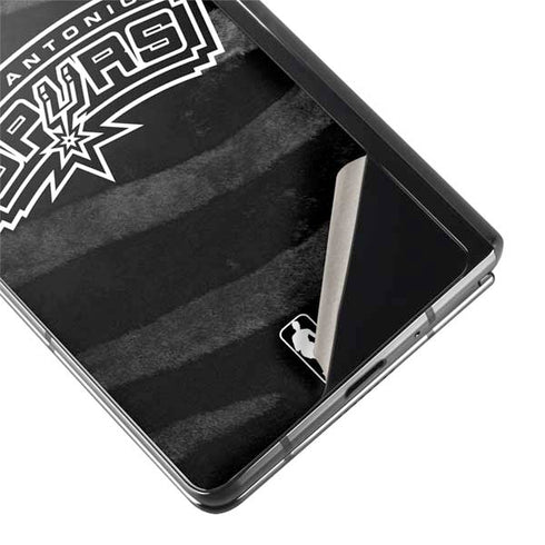 NBA San Antonio Spurs Black Animal Print Galaxy Z Fold2 5G Skin