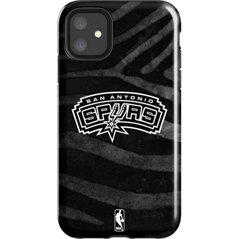 NBA San Antonio Spurs Black Animal Print iPhone 11 Impact Case