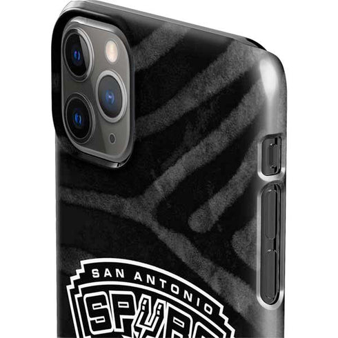 NBA San Antonio Spurs Black Animal Print iPhone 11 Pro Max Lite Case