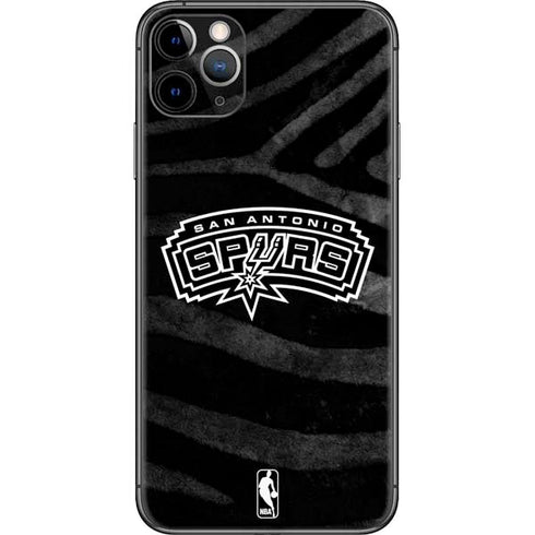 NBA San Antonio Spurs Black Animal Print iPhone 11 Pro Max Skin