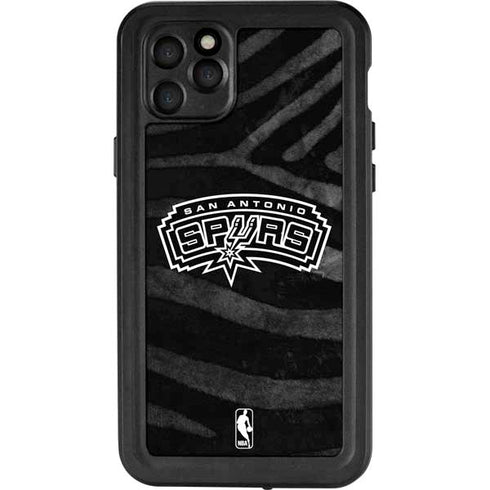NBA San Antonio Spurs Black Animal Print iPhone 11 Pro Max Waterproof Case