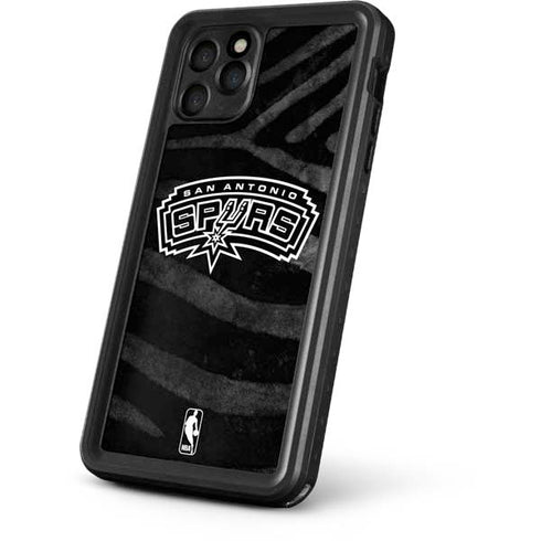 NBA San Antonio Spurs Black Animal Print iPhone 11 Pro Waterproof Case