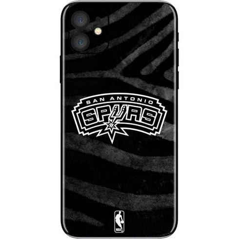 NBA San Antonio Spurs Black Animal Print iPhone 11 Skin