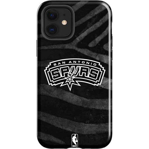 NBA San Antonio Spurs Black Animal Print iPhone 12 Impact Case