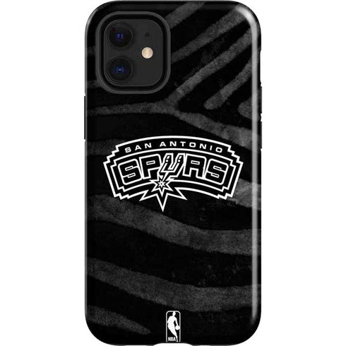 NBA San Antonio Spurs Black Animal Print iPhone 12 Mini Impact Case