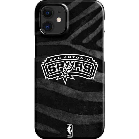 NBA San Antonio Spurs Black Animal Print iPhone 12 Mini Lite Case