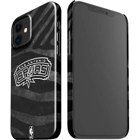 NBA San Antonio Spurs Black Animal Print iPhone 12 Mini Lite Case