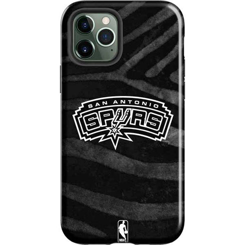 NBA San Antonio Spurs Black Animal Print iPhone 12 Pro Impact Case