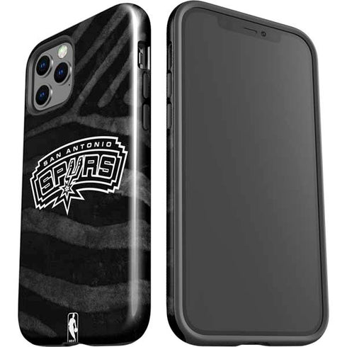 NBA San Antonio Spurs Black Animal Print iPhone 12 Pro Impact Case