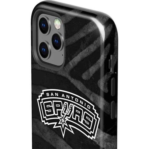 NBA San Antonio Spurs Black Animal Print iPhone 12 Pro Max Impact Case