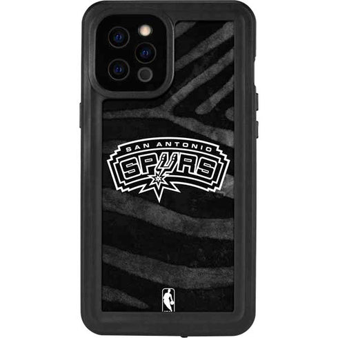 NBA San Antonio Spurs Black Animal Print iPhone 12 Pro Max Waterproof Case