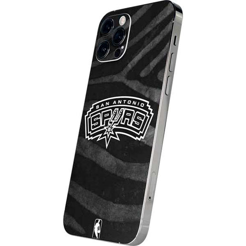 NBA San Antonio Spurs Black Animal Print iPhone 12 Pro Skin