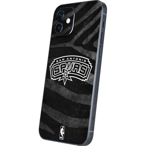NBA San Antonio Spurs Black Animal Print iPhone 12 Skin