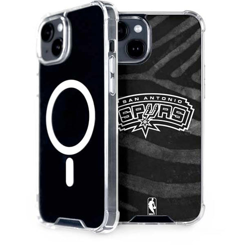 NBA San Antonio Spurs Black Animal Print iPhone 13 MagSafe Case