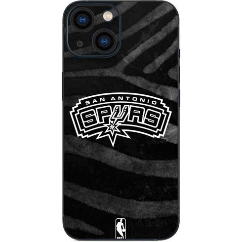NBA San Antonio Spurs Black Animal Print iPhone 13 Mini Skin
