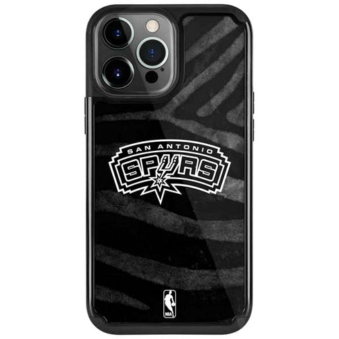NBA San Antonio Spurs Black Animal Print iPhone 13 Pro Cargo Case