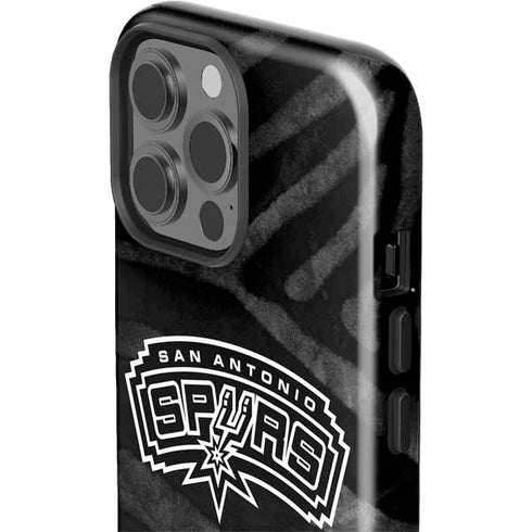 NBA San Antonio Spurs Black Animal Print iPhone 13 Pro Max Impact Case