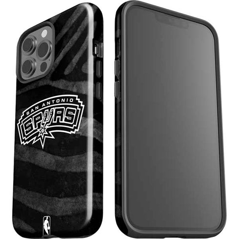 NBA San Antonio Spurs Black Animal Print iPhone 13 Pro Max Impact Case
