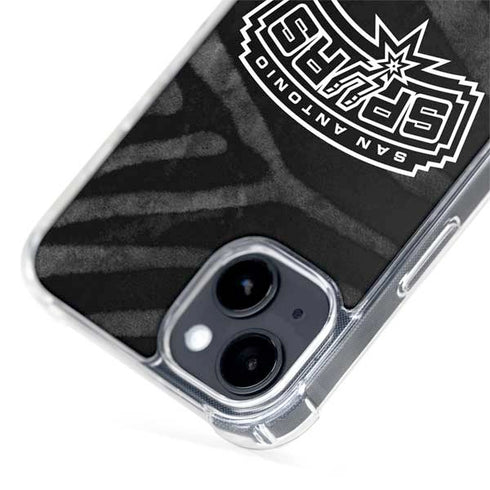 NBA San Antonio Spurs Black Animal Print iPhone 14 Plus MagSafe Case