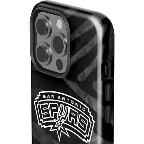 NBA San Antonio Spurs Black Animal Print iPhone 15 Pro Impact Case