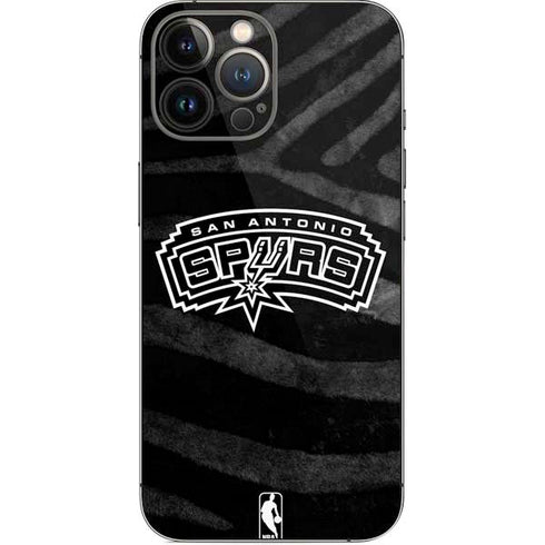 NBA San Antonio Spurs Black Animal Print iPhone 14 Pro Max Skin