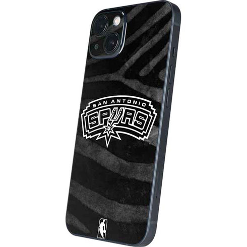 NBA San Antonio Spurs Black Animal Print iPhone 14 Skin