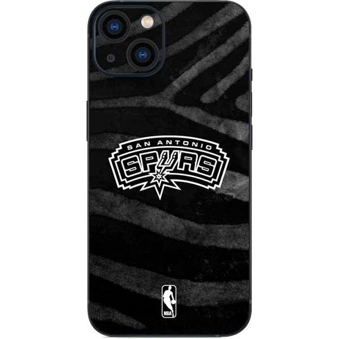 NBA San Antonio Spurs Black Animal Print iPhone 15 Skin