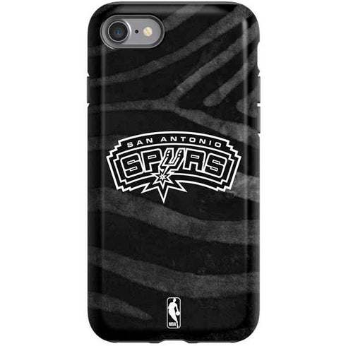 NBA San Antonio Spurs Black Animal Print iPhone SE (2nd & 3rd Gen) Pro Case