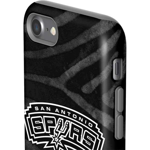 NBA San Antonio Spurs Black Animal Print iPhone SE (2nd & 3rd Gen) Pro Case