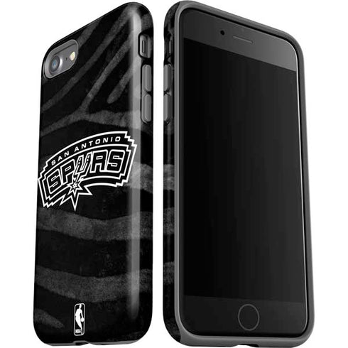 NBA San Antonio Spurs Black Animal Print iPhone SE (2nd & 3rd Gen) Pro Case