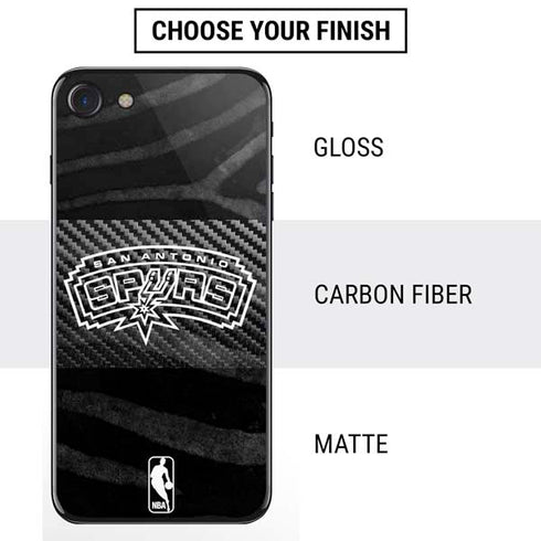 NBA San Antonio Spurs Black Animal Print iPhone SE (2nd & 3rd Gen) Skin