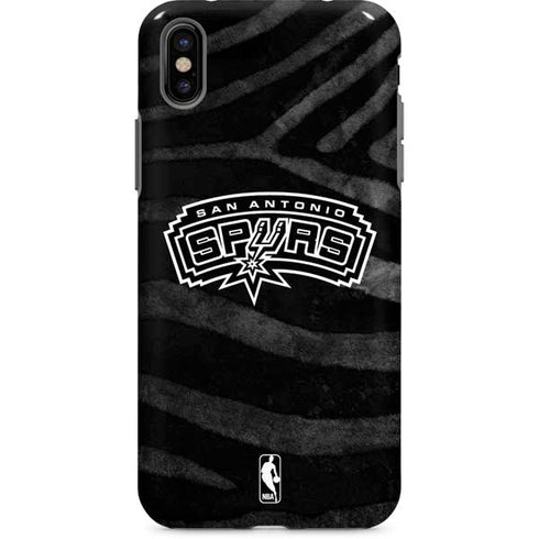 NBA San Antonio Spurs Black Animal Print iPhone X Pro Case