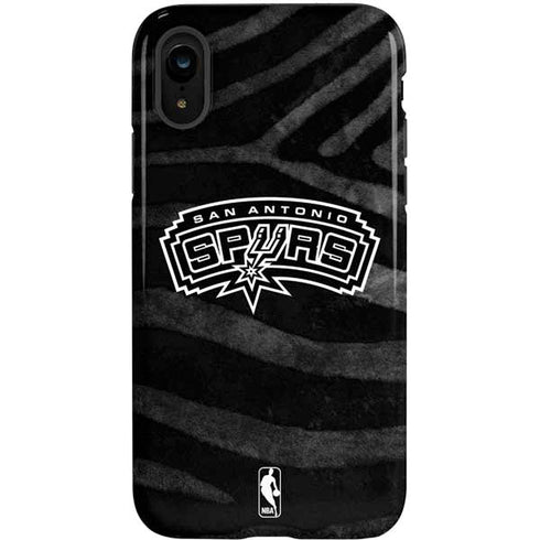 NBA San Antonio Spurs Black Animal Print iPhone XR Pro Case