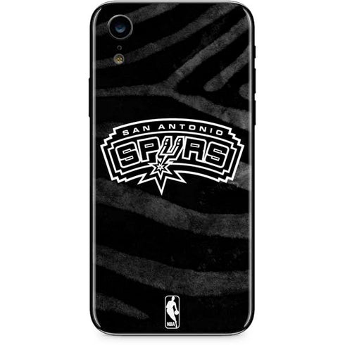 NBA San Antonio Spurs Black Animal Print iPhone XR Skin