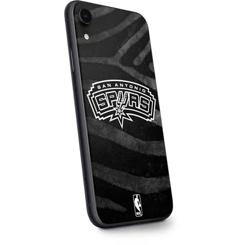 NBA San Antonio Spurs Black Animal Print iPhone XR Skin