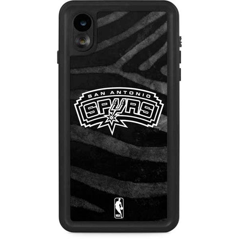 NBA San Antonio Spurs Black Animal Print iPhone XR Waterproof Case