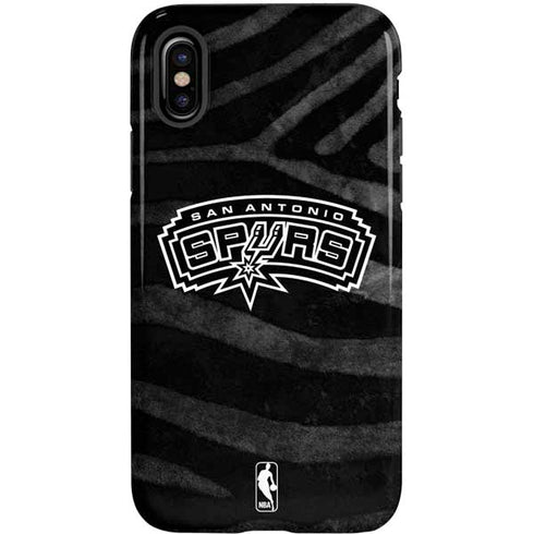 NBA San Antonio Spurs Black Animal Print iPhone XS Pro Case