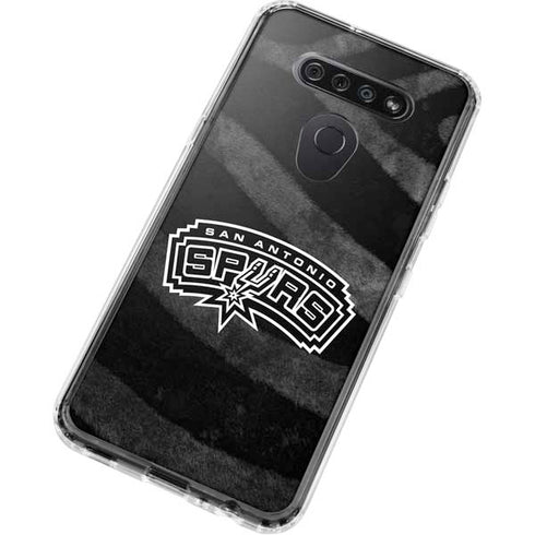 NBA San Antonio Spurs Black Animal Print LG K51/Q51 Clear Case
